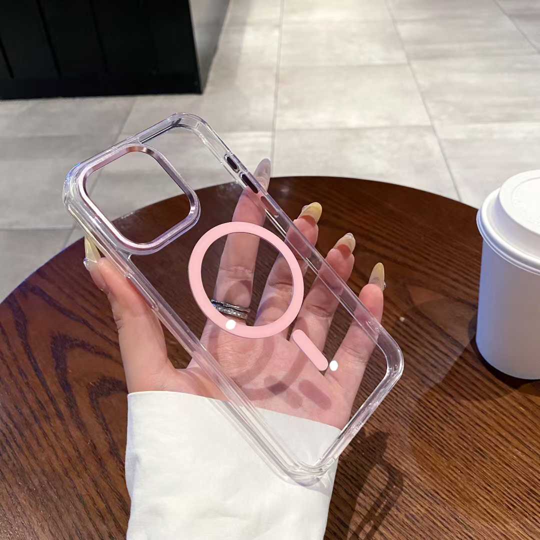 New Trending Business Slim Hard PC Magnetic Back Cover for iPhone 11 15 16 Pro Max Plus Shockproof Mobile Phone Case