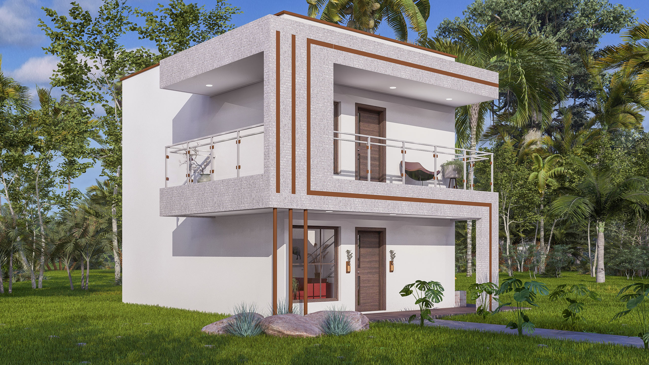 CASA PEQUENA COM DOIS PISOS 