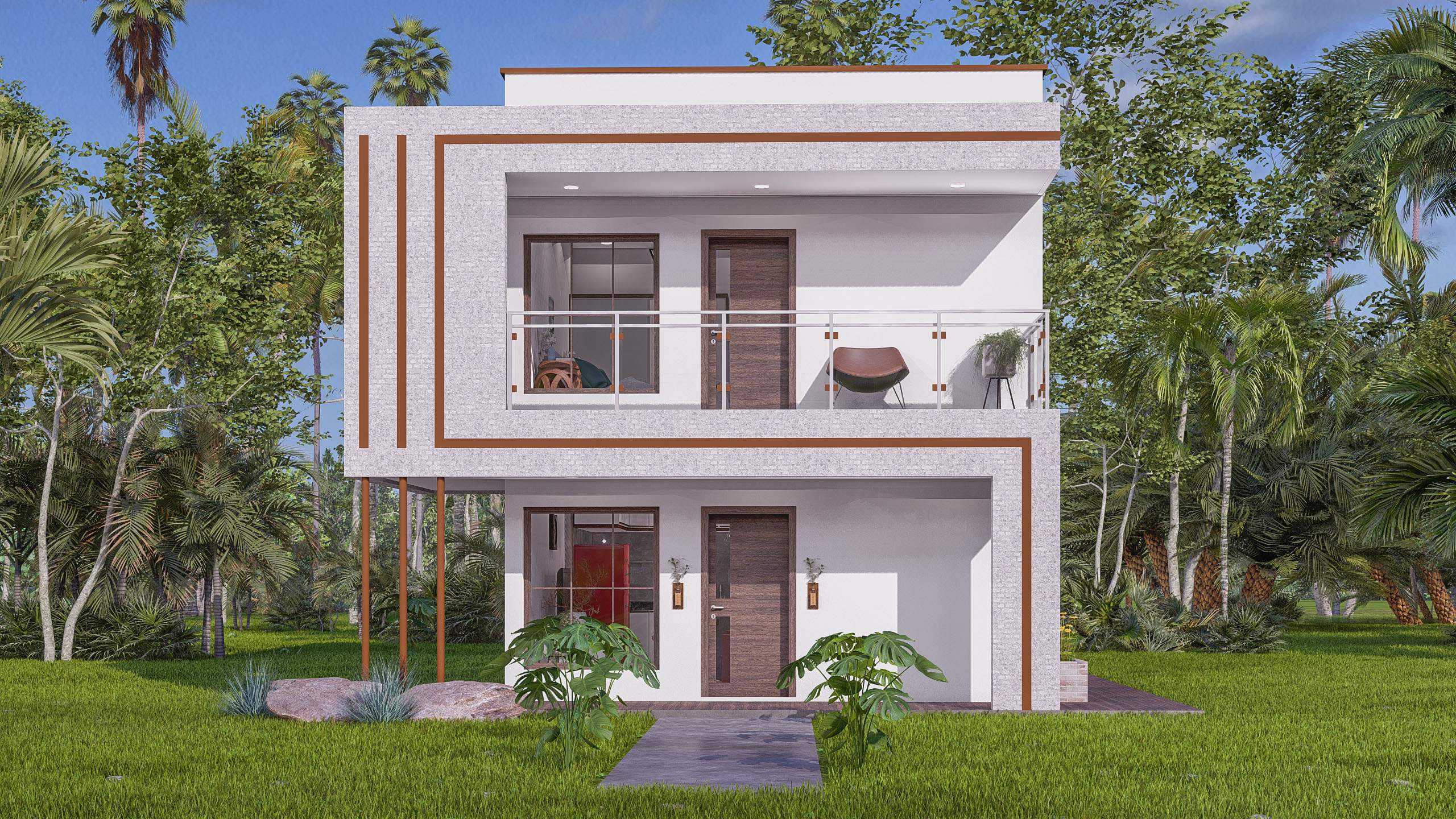 CASA PEQUENA COM DOIS PISOS 