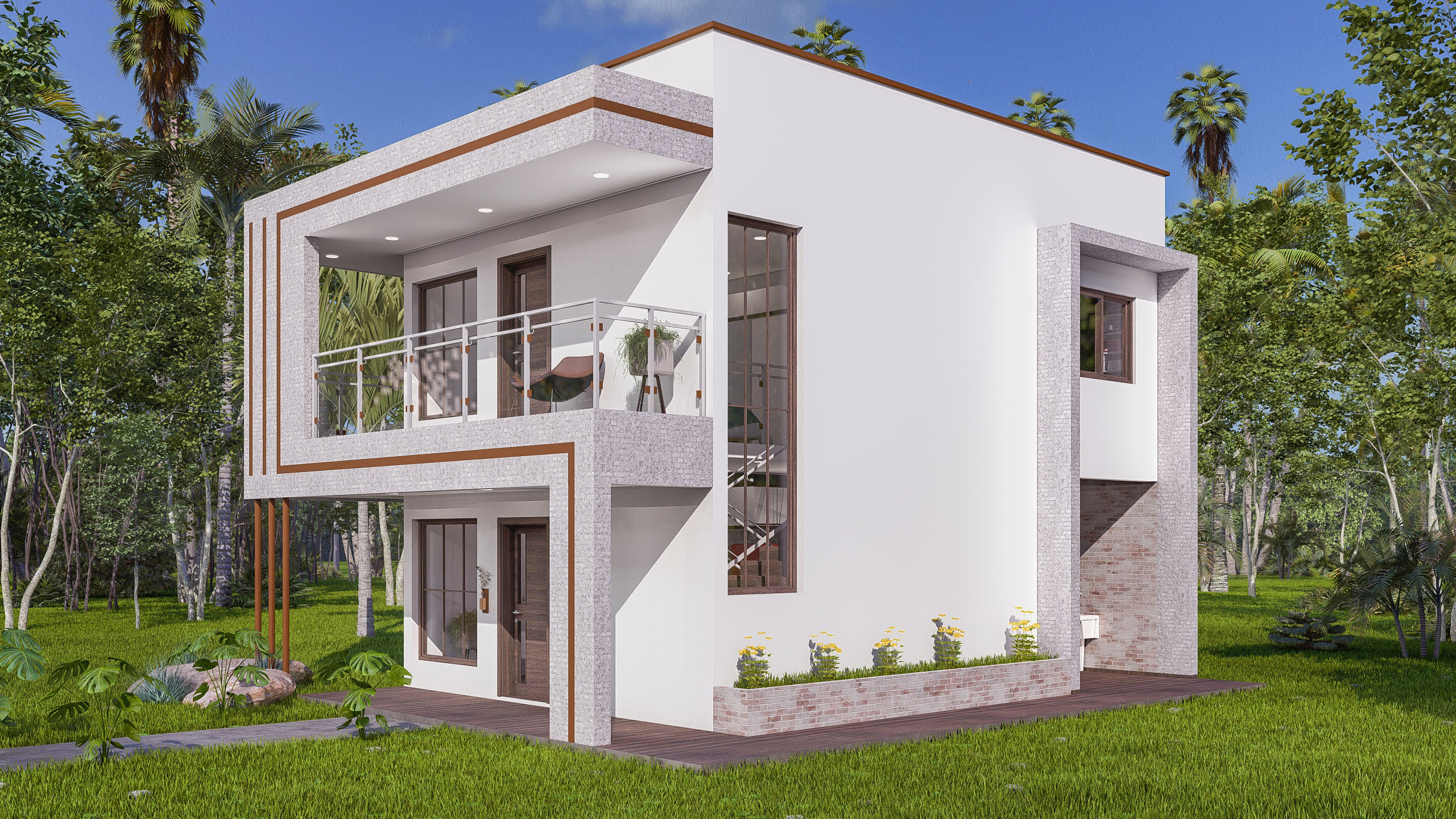 CASA PEQUENA COM DOIS PISOS 