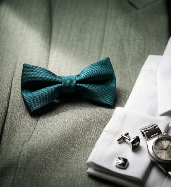 Teal Blue Bow Tie