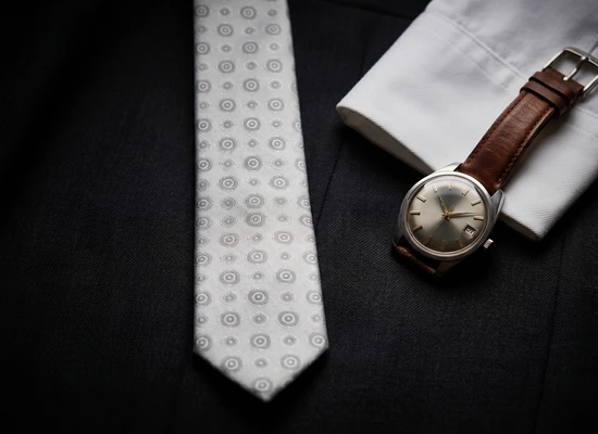 Silver Skinny Tie