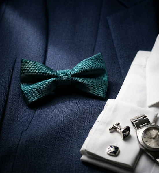 Teal Blue Bow Tie