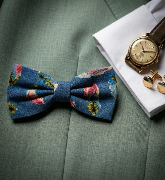 Feather Bow Tie
