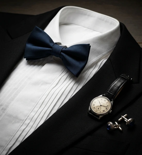 Navy Blue Bow Tie