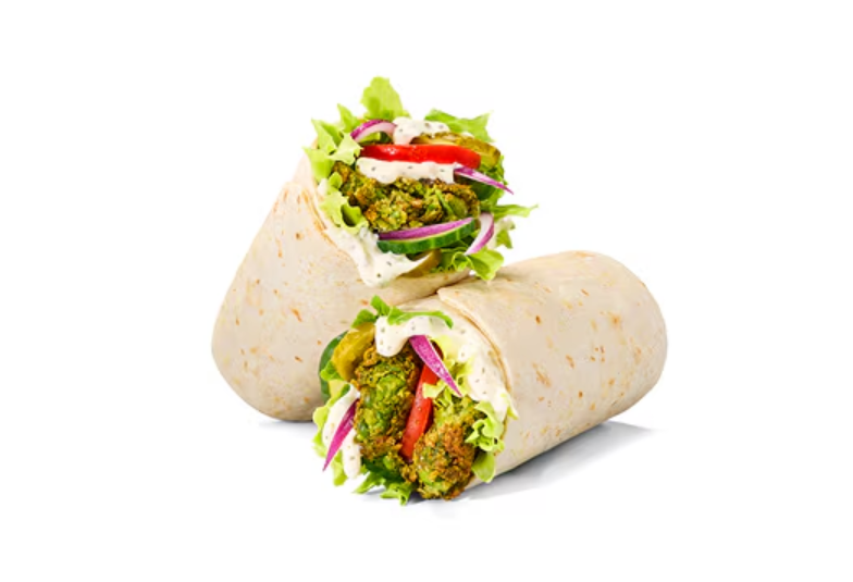 Smashed Falafel Wrap