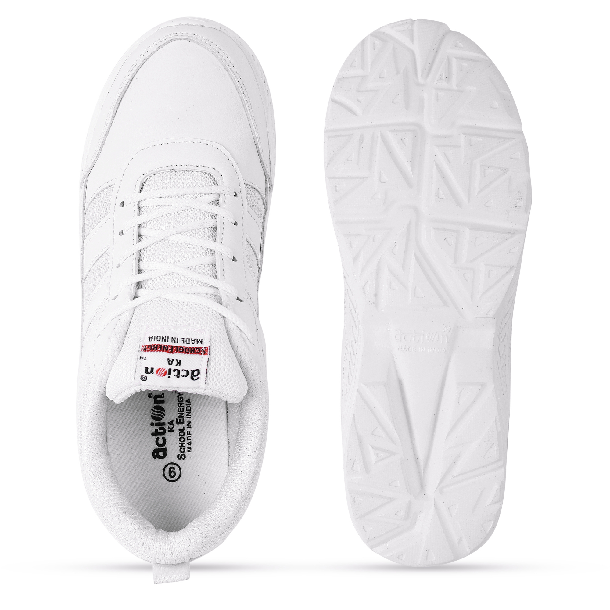7145 White Action School Energy Shoes