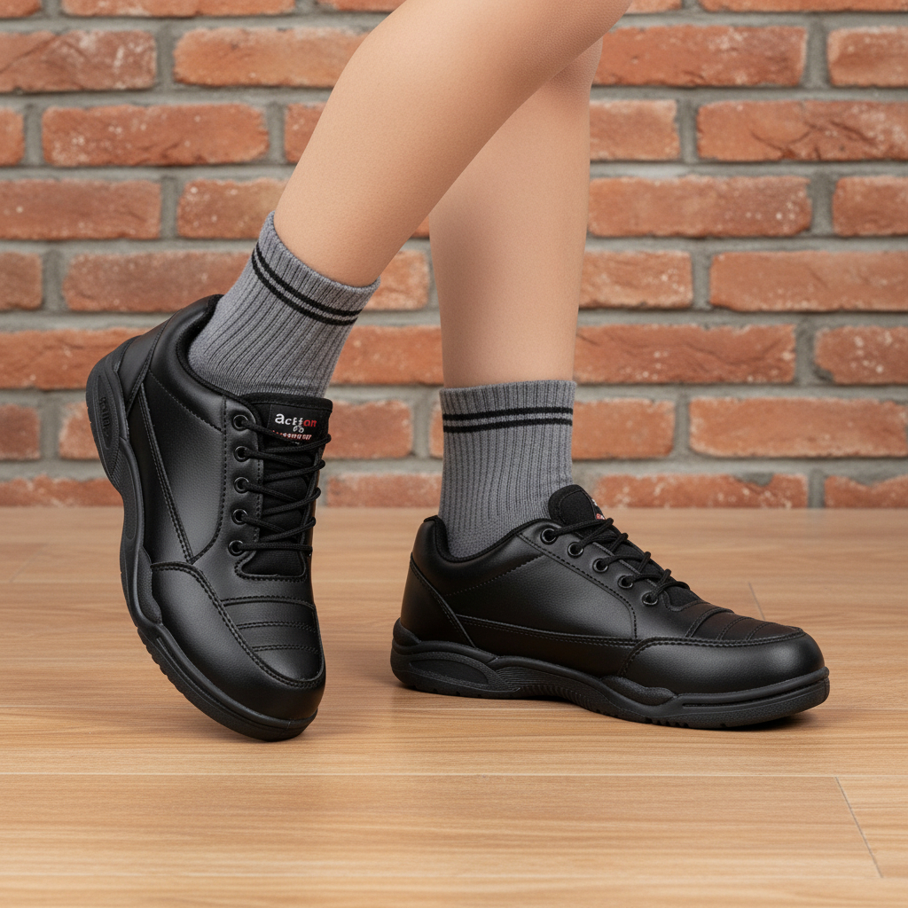 1258 Black Action School Energy Shoes