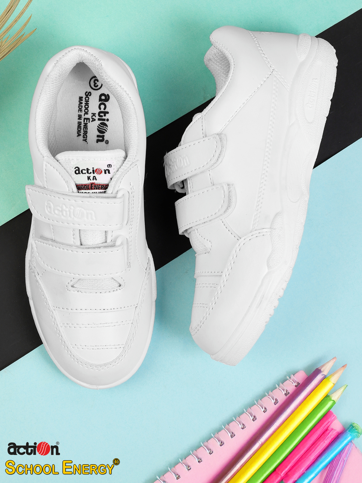 1160 White Action School Energy Shoes