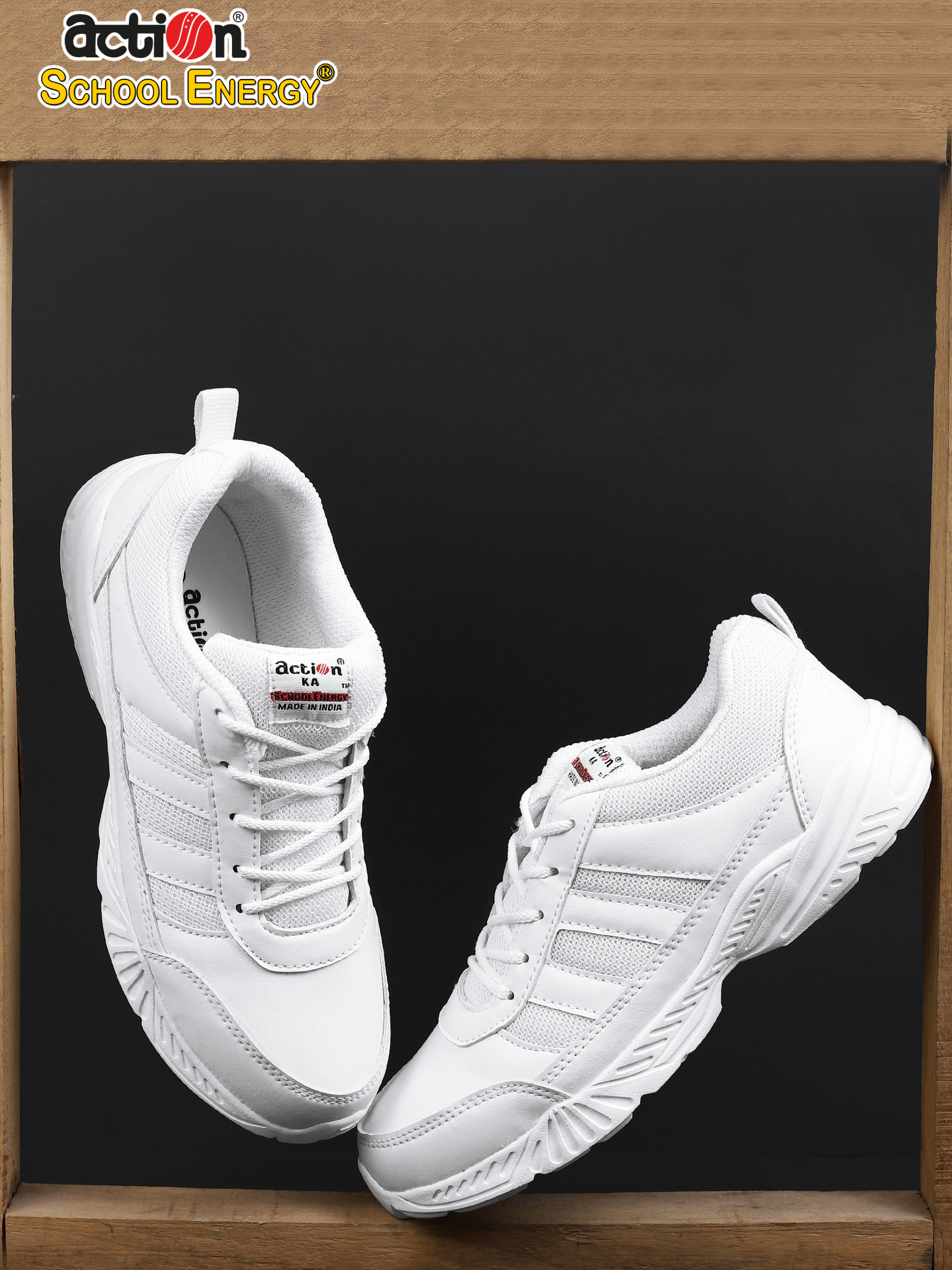 7145 White Action School Energy Shoes