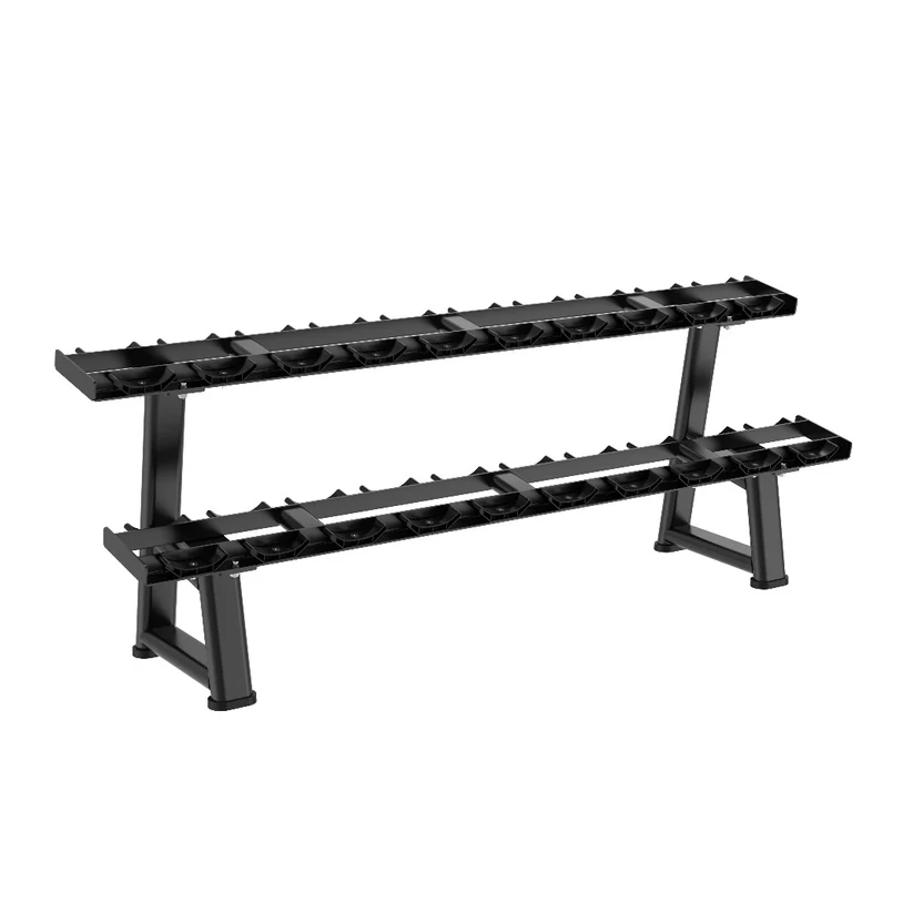 PRO DUMBBELLS 2.5KG TO 50KG - 20 X PAIRS WITH 2 RACKS