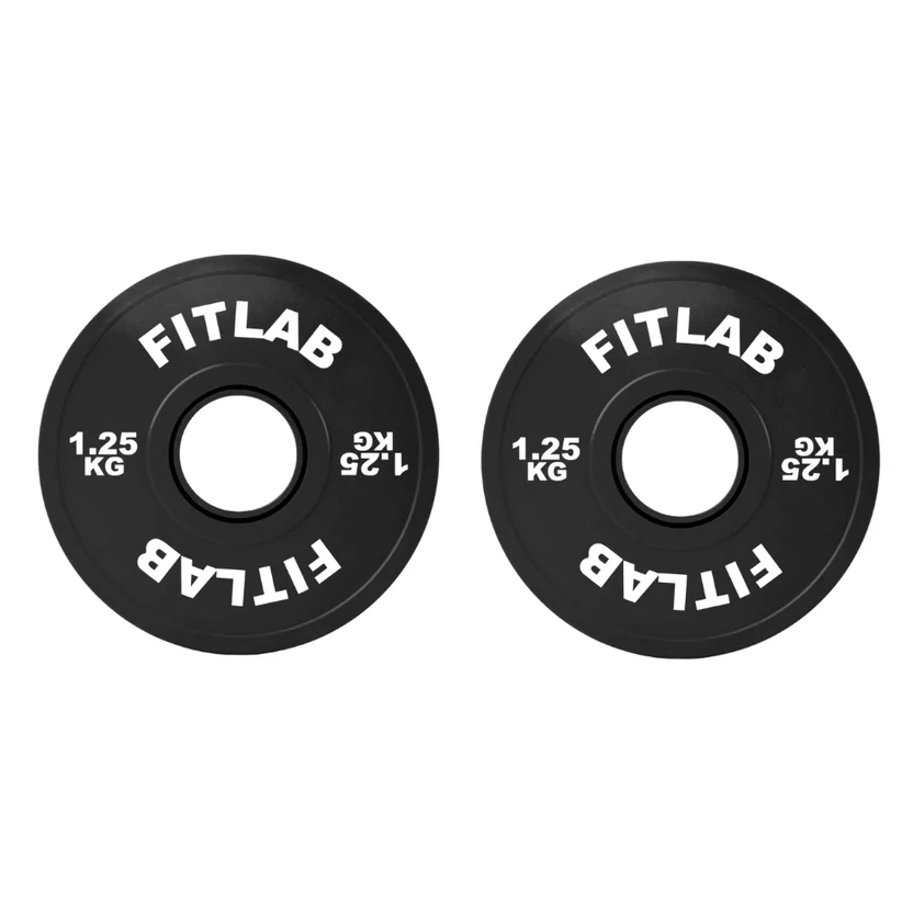 FITLAB Premium Black Fractional Plates - 1.25kg (Pair)