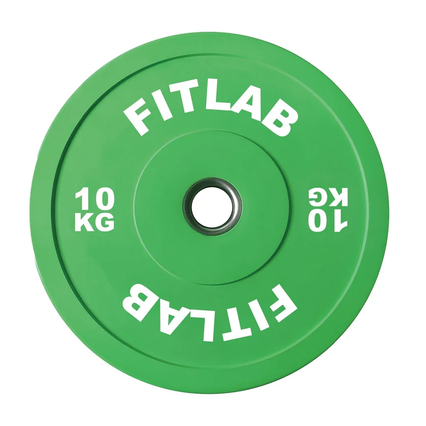FITLAB Premium Coloured Bumper Plates - 10kg (Pair)