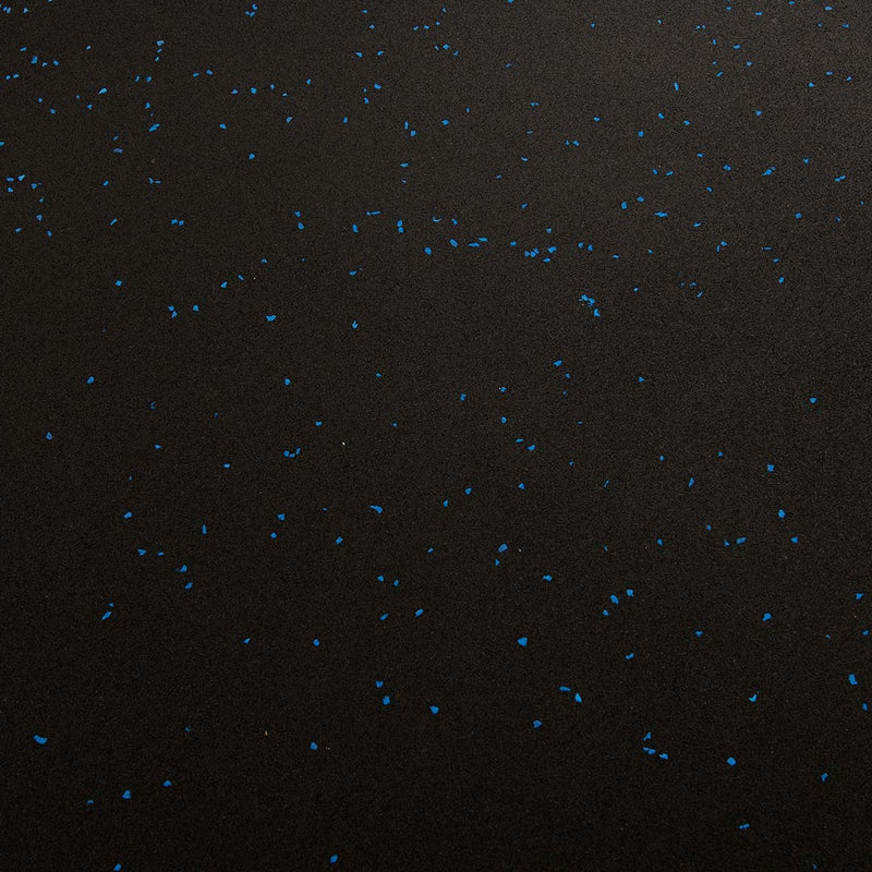 FITLAB 1m x 1m 15mm Thick Commercial Rubber Gym Flooring with Blue Fleck 