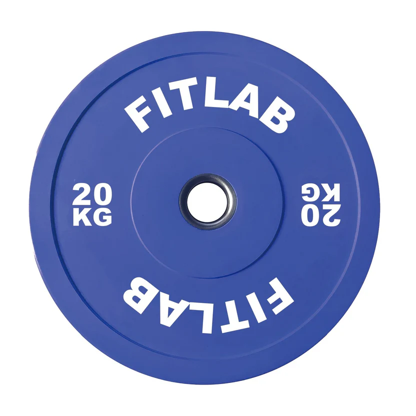 FITLAB Premium Coloured Bumper Plates - 20kg (Pair)