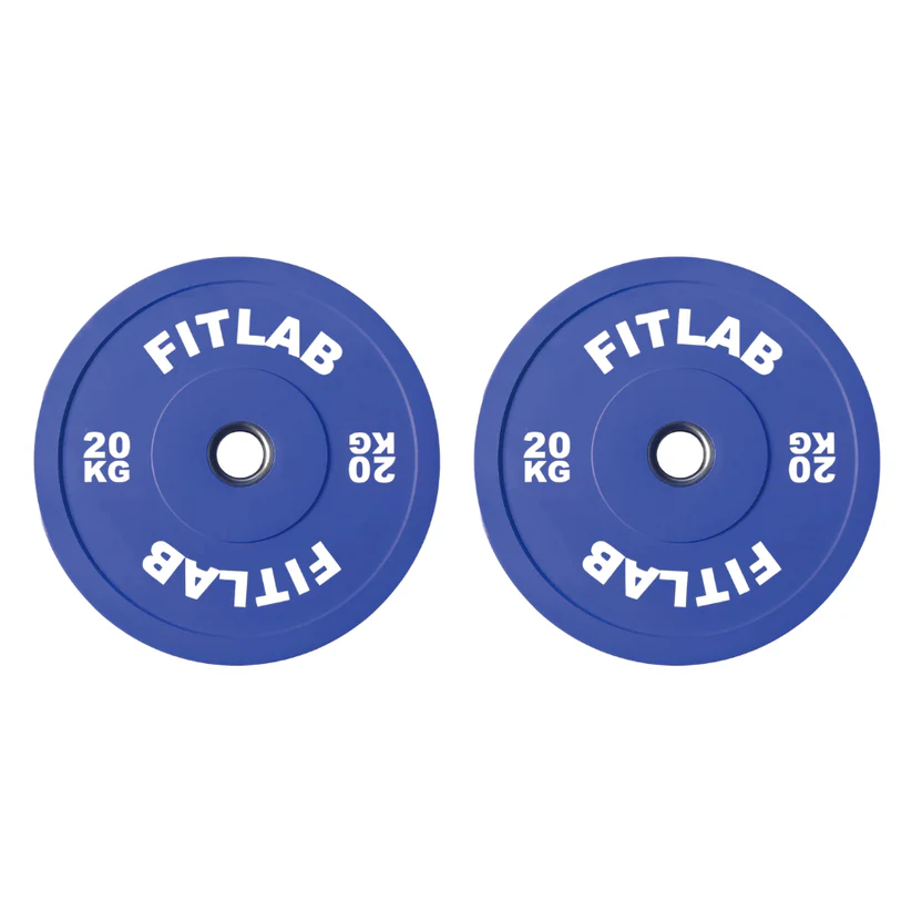 FITLAB Premium Coloured Bumper Plates - 20kg (Pair)