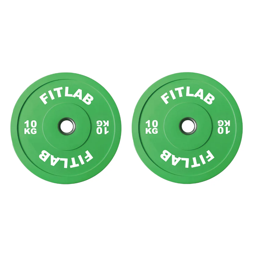 FITLAB Premium Coloured Bumper Plates - 10kg (Pair)