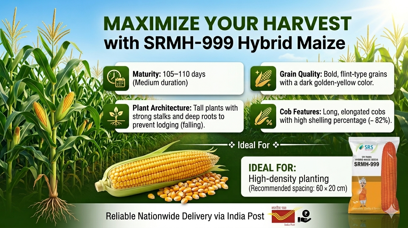 SRMH-999 Hybrid Maize Seeds