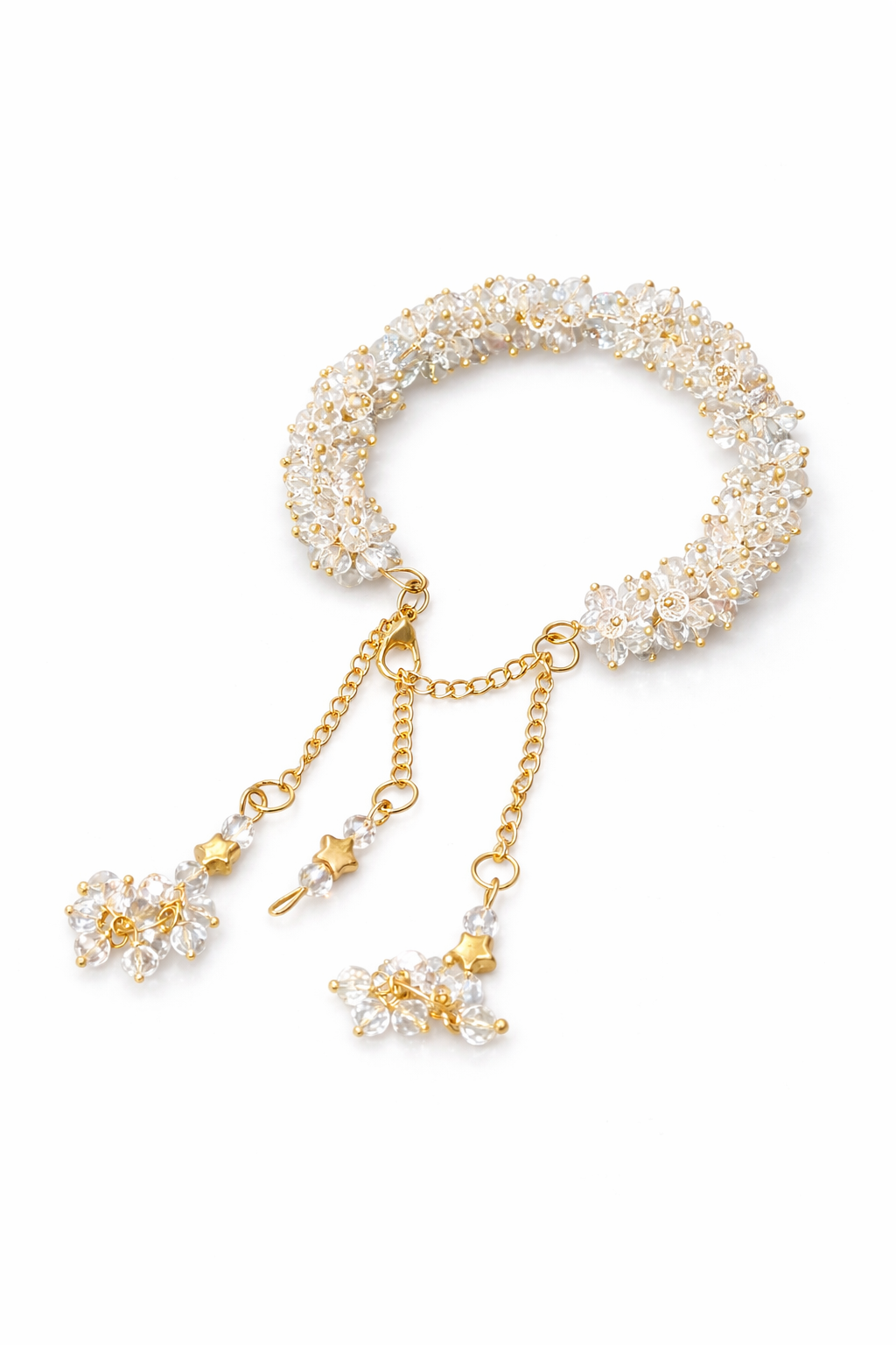 Crystal Gold Charm Bracelet