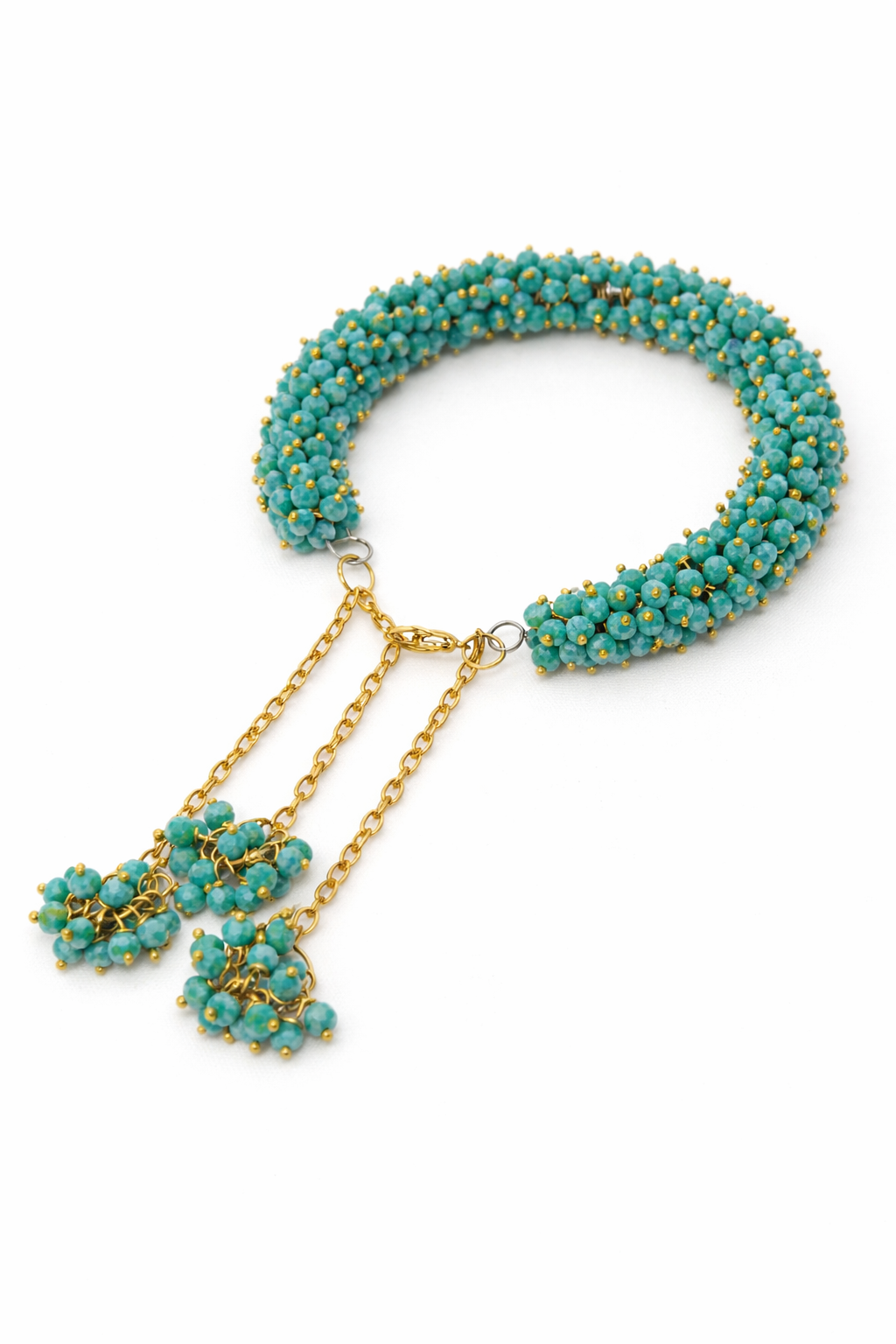 Turquoise Beaded Statement Bracelet