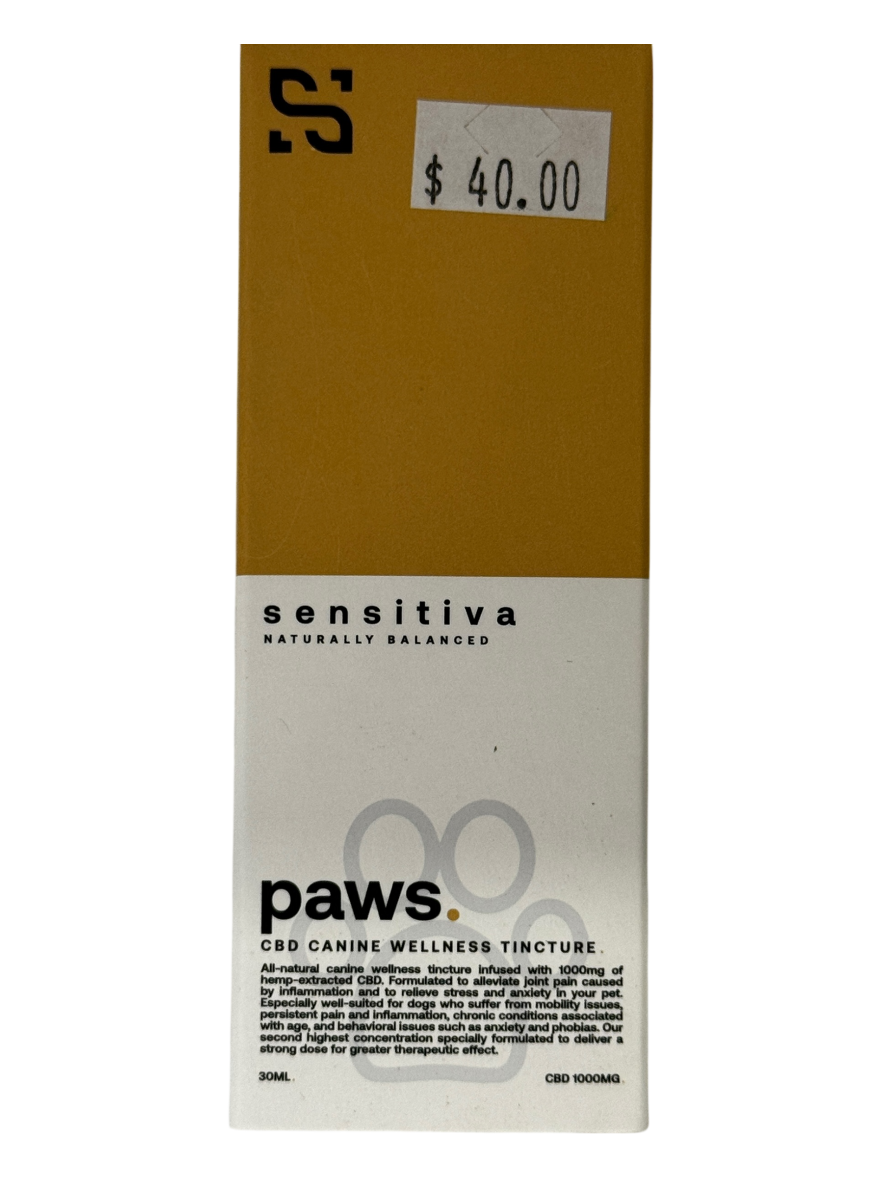 Paws CBD Canine Wellness Tincture - CBD 1000