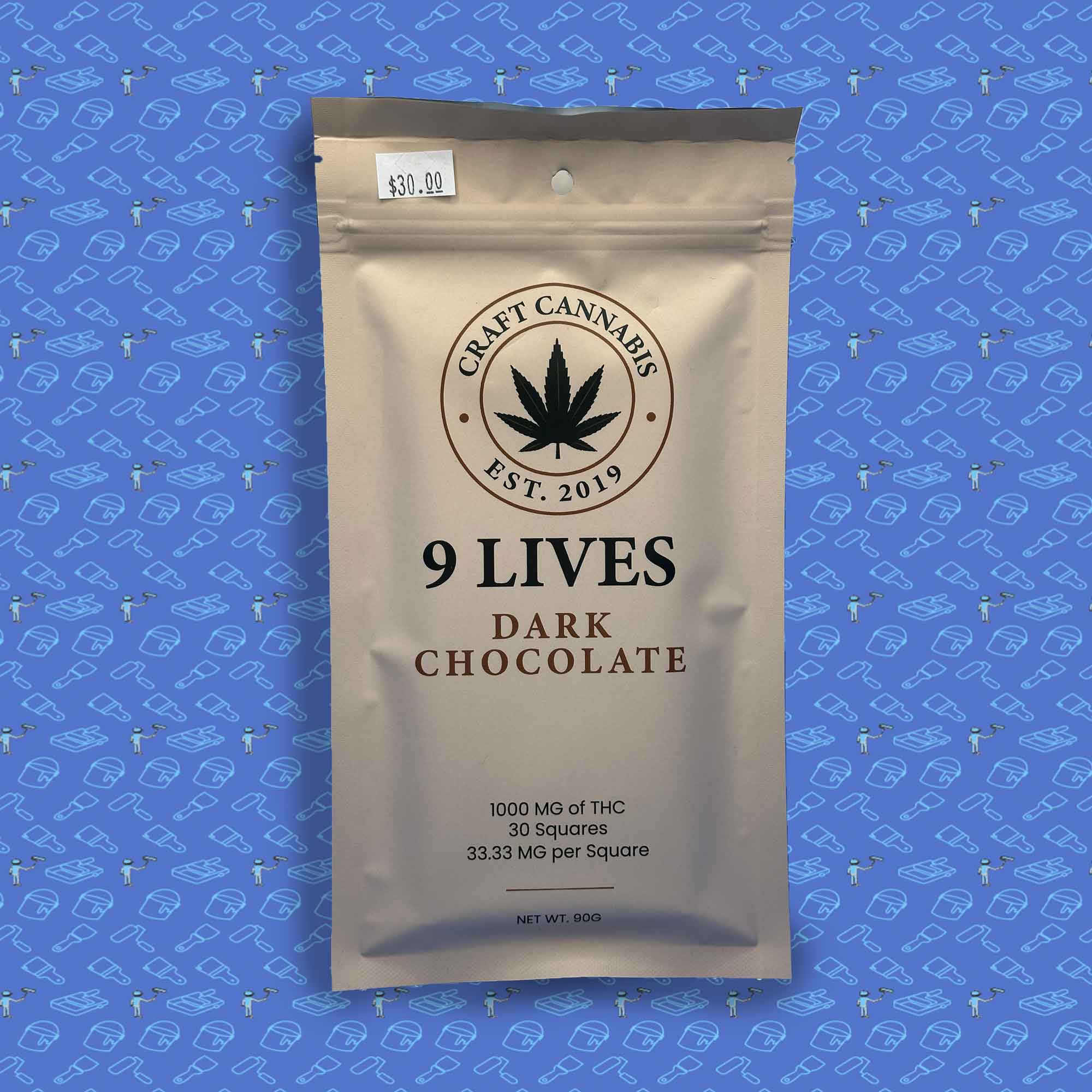 9 Lives Dark Chocolate THC1000