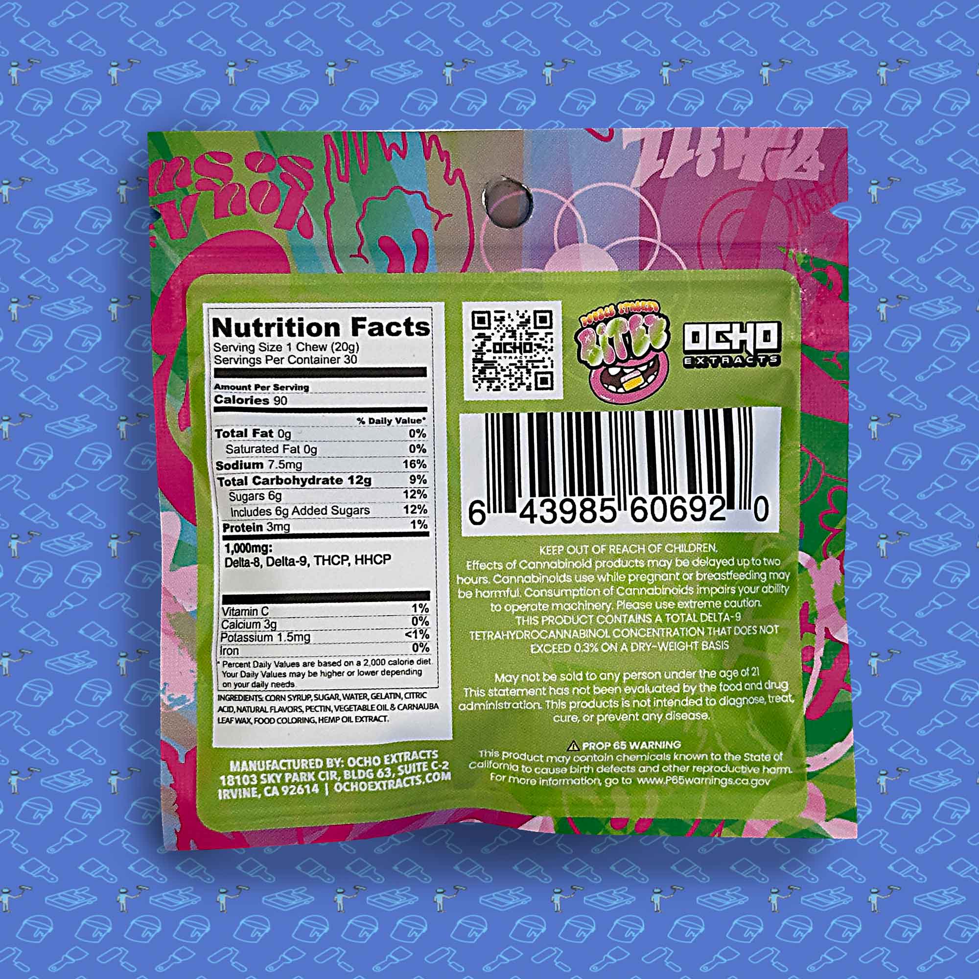 Ocho Double-Stacked BITEZ Gummies THC 2000mg