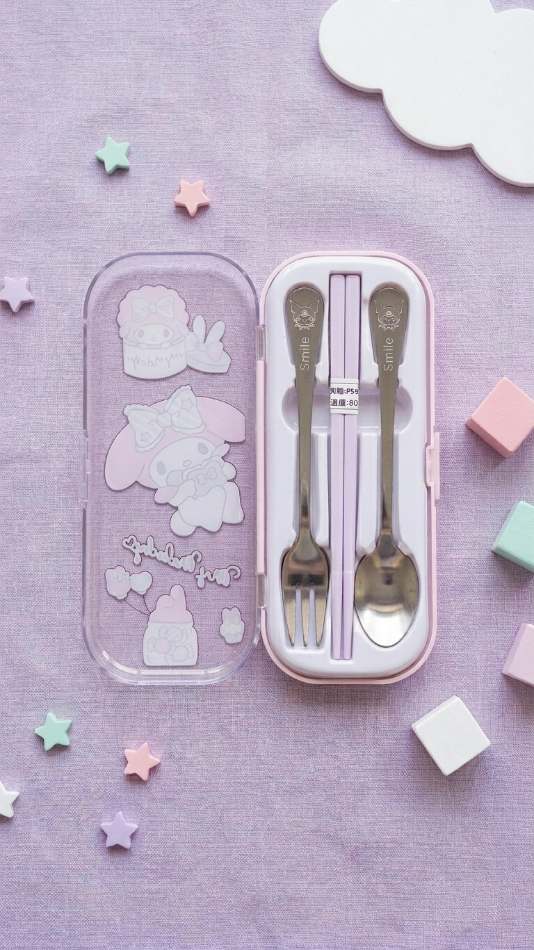 Kuromi Mini Cutlery Set