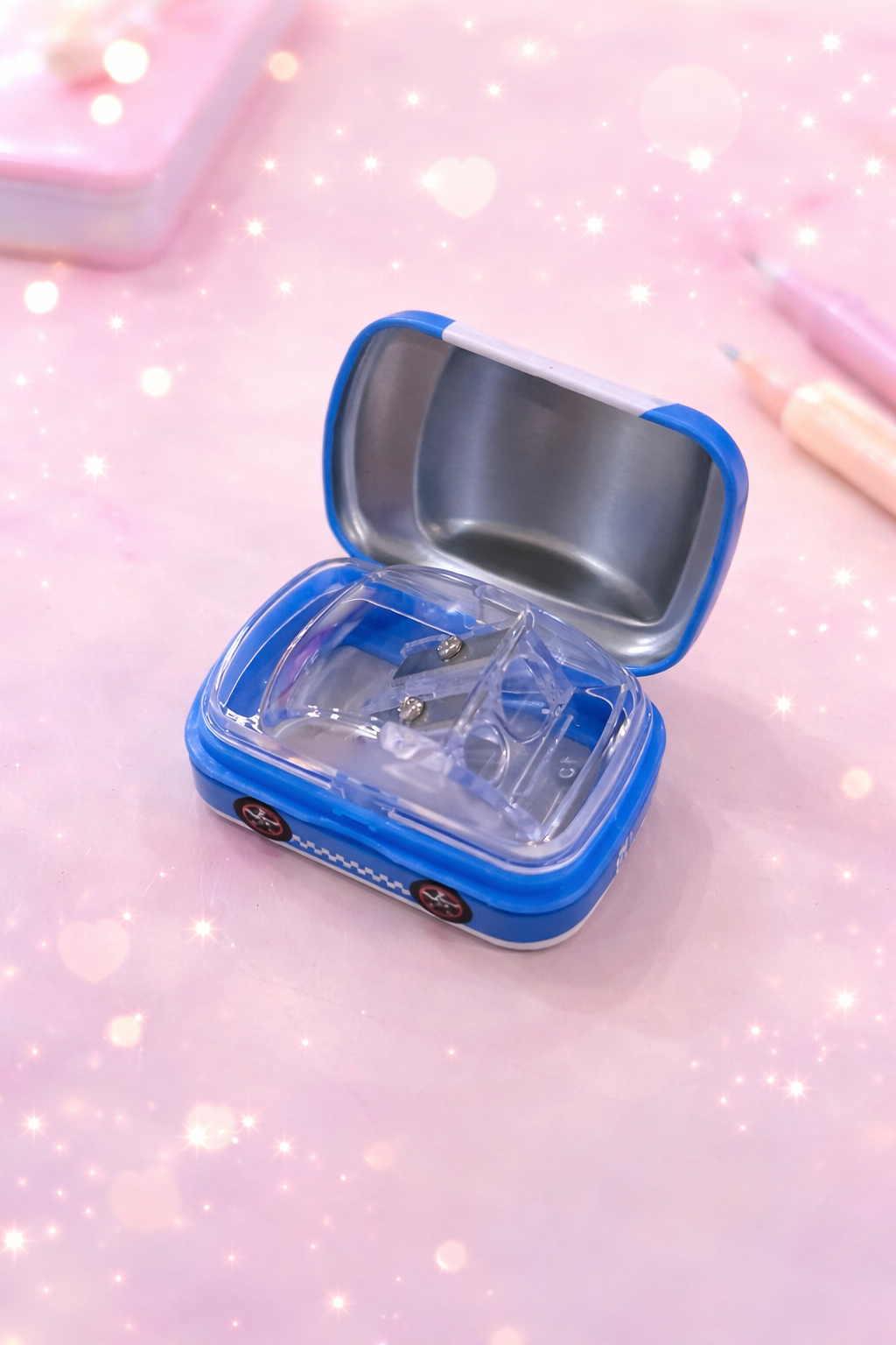 Cute Blue Double Pencil Sharpener