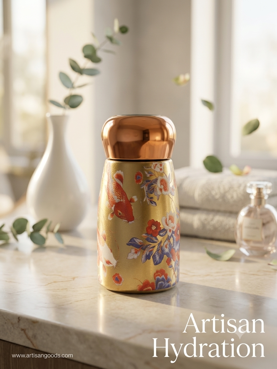 Smart Floral Stainless Steel Mini Bottles - 300ml