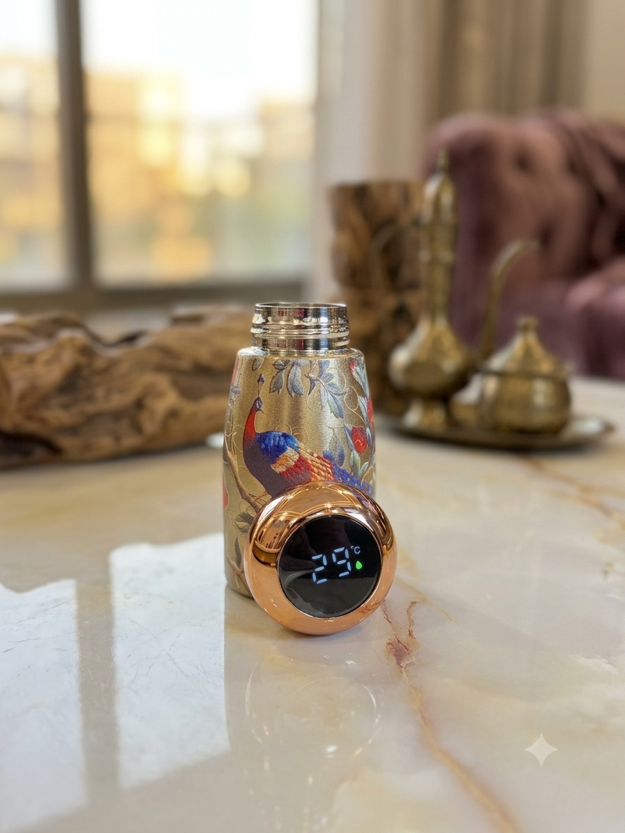 Smart Floral Stainless Steel Mini Bottles - 300ml