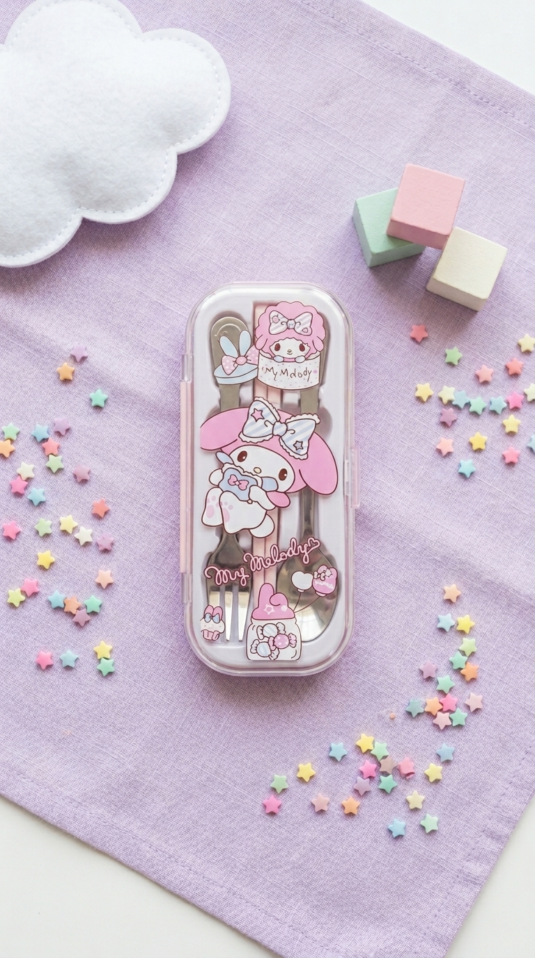 Kuromi Mini Cutlery Set