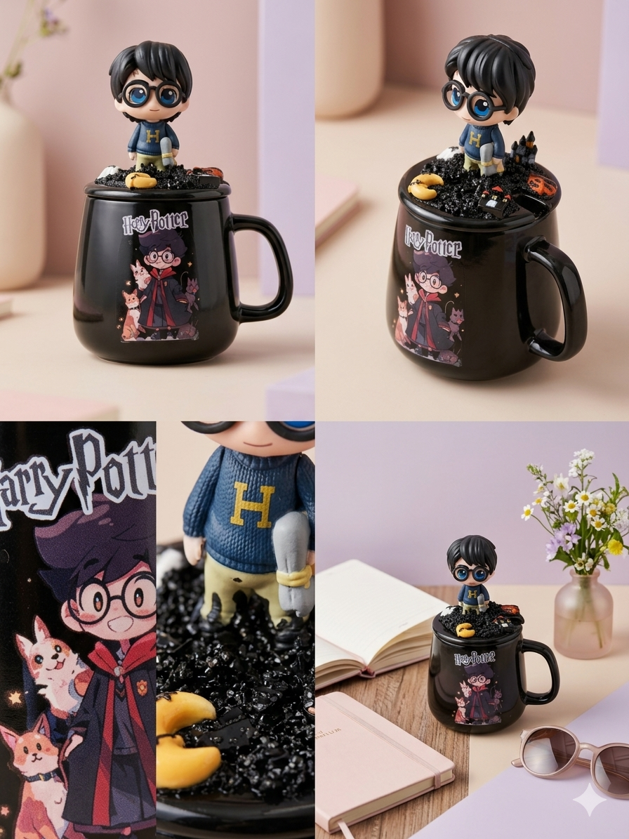 Harry Potter Ceramic Mug with Figurine Lid
