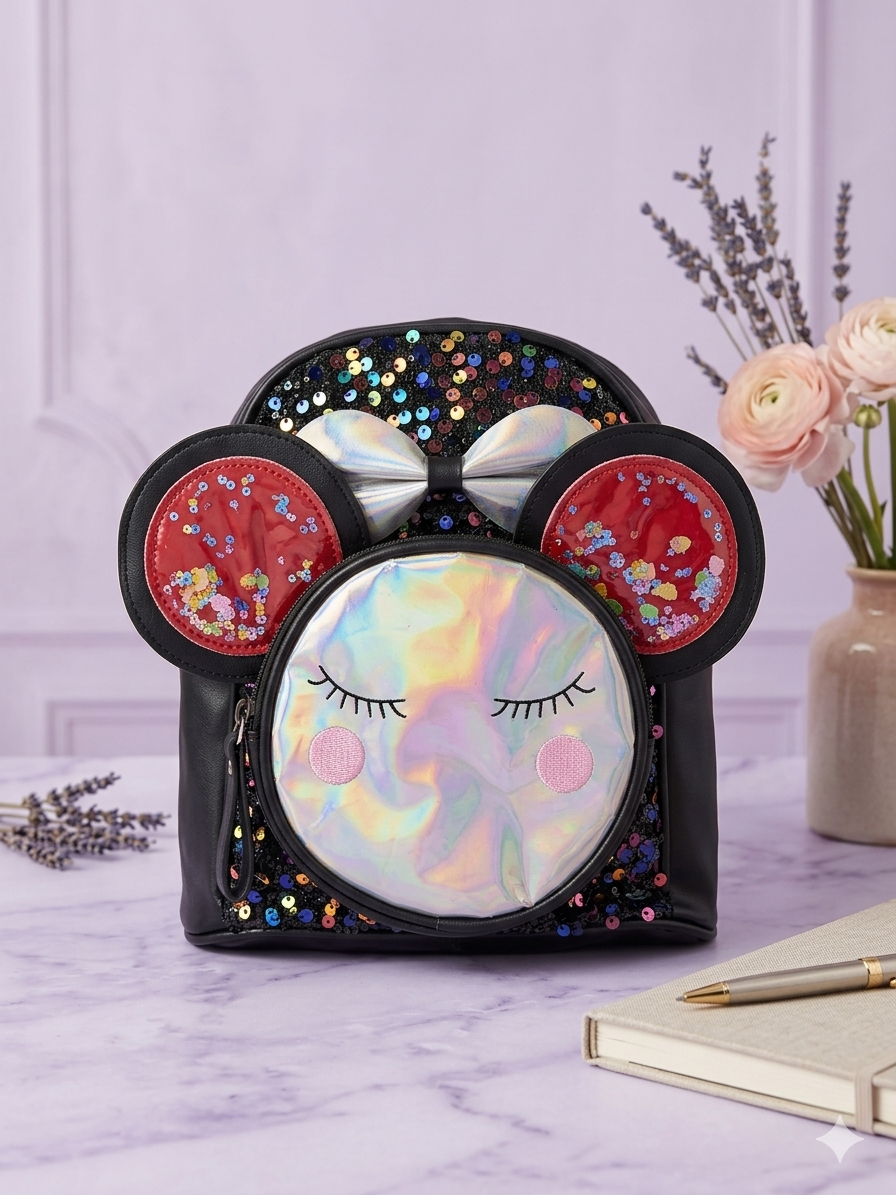 Cute Mouse Ear Sequin Backpack