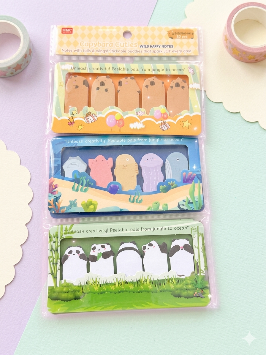 Cute Animal Sticky Notes Set