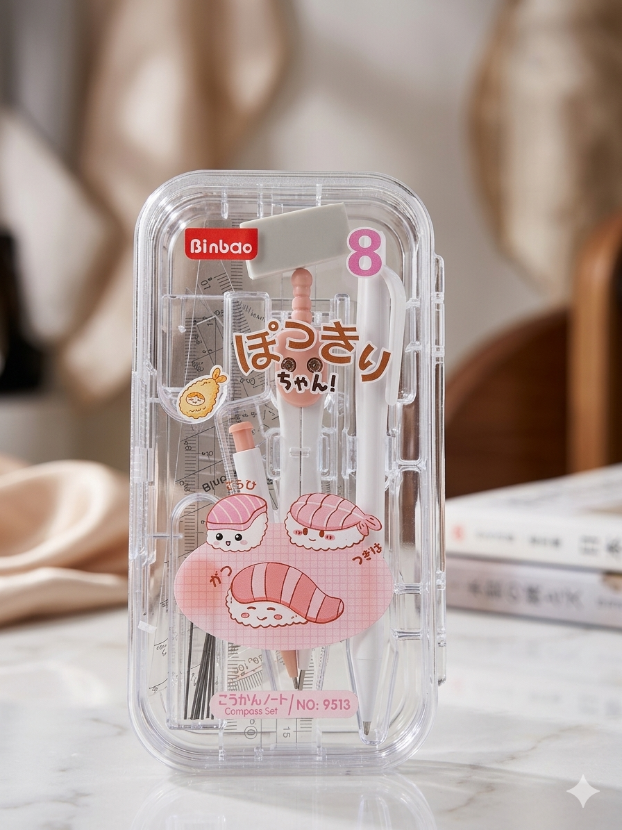 Binbao 8-Piece Geometry Set (Random Color)