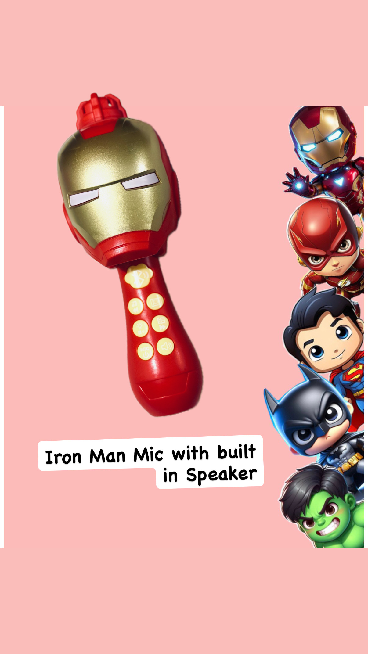 Iron Man Mic with Built-in Speaker
