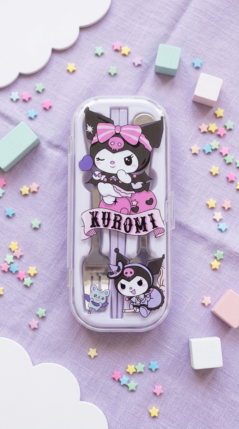 Kuromi Mini Cutlery Set