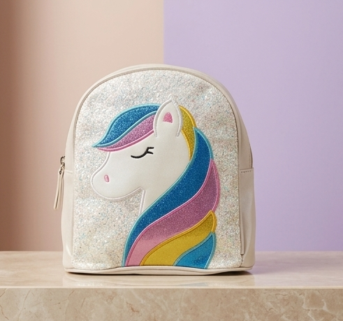 Unicorn Glitter Backpack (Silver)