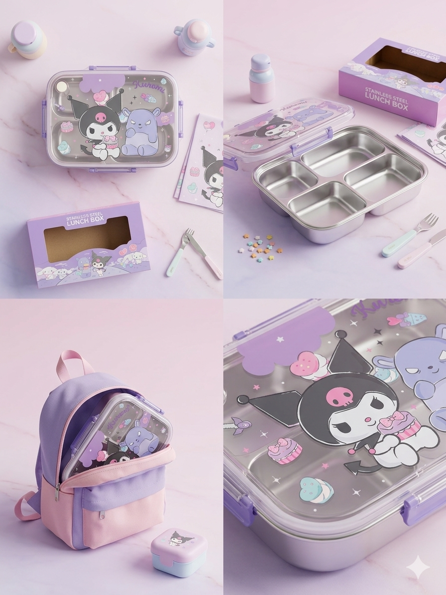 Kuromi Stainless Steel Lunch Box