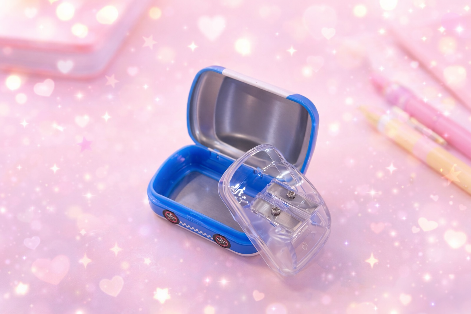 Cute Blue Double Pencil Sharpener