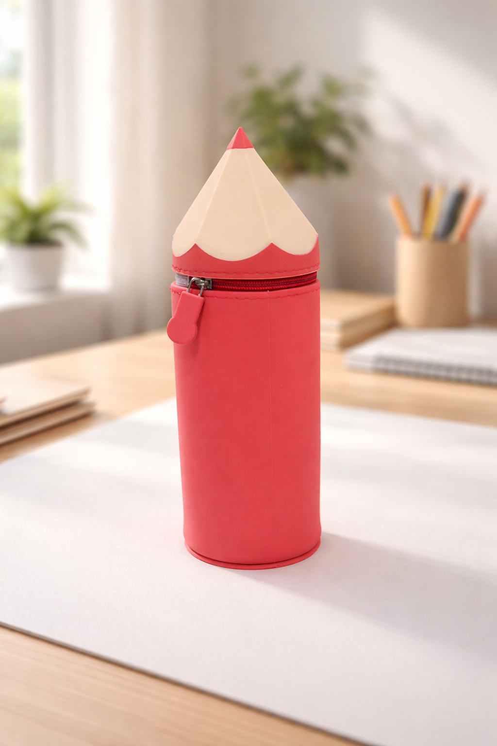 Pencil-Shaped Silicon Pencil Pouch