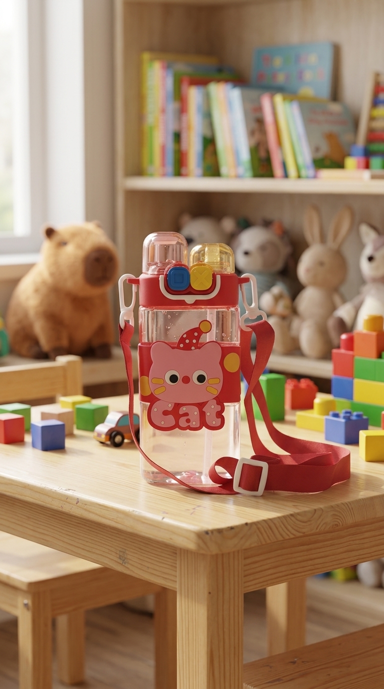 Cute Character Plastic Water Bottle