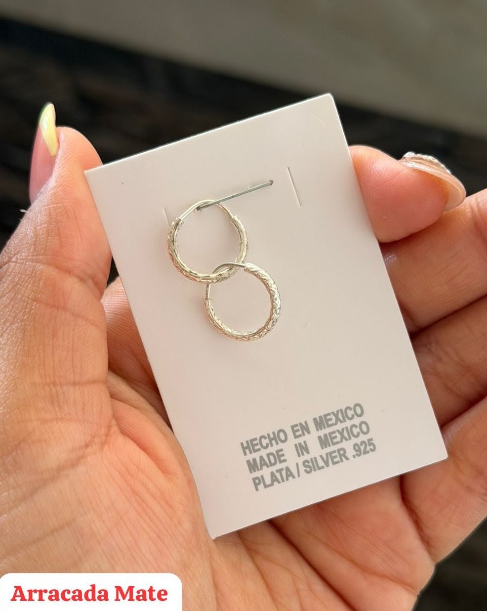 Arracadas de Plata Mate