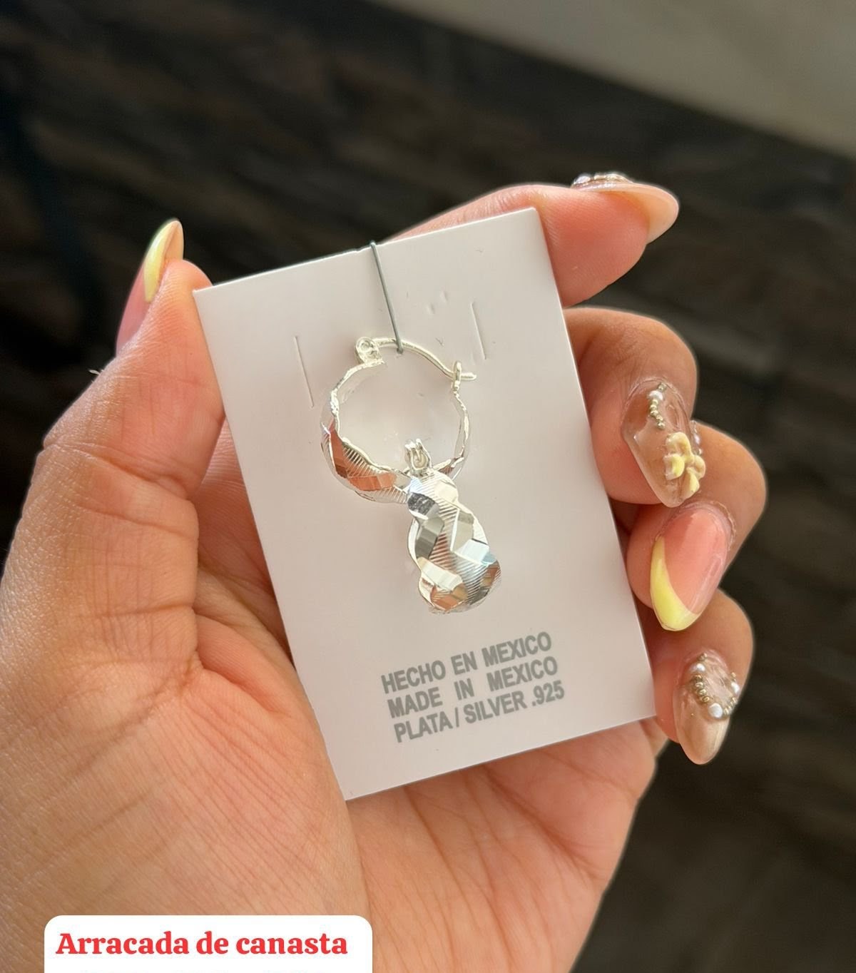 Arracada de Canasta Plata