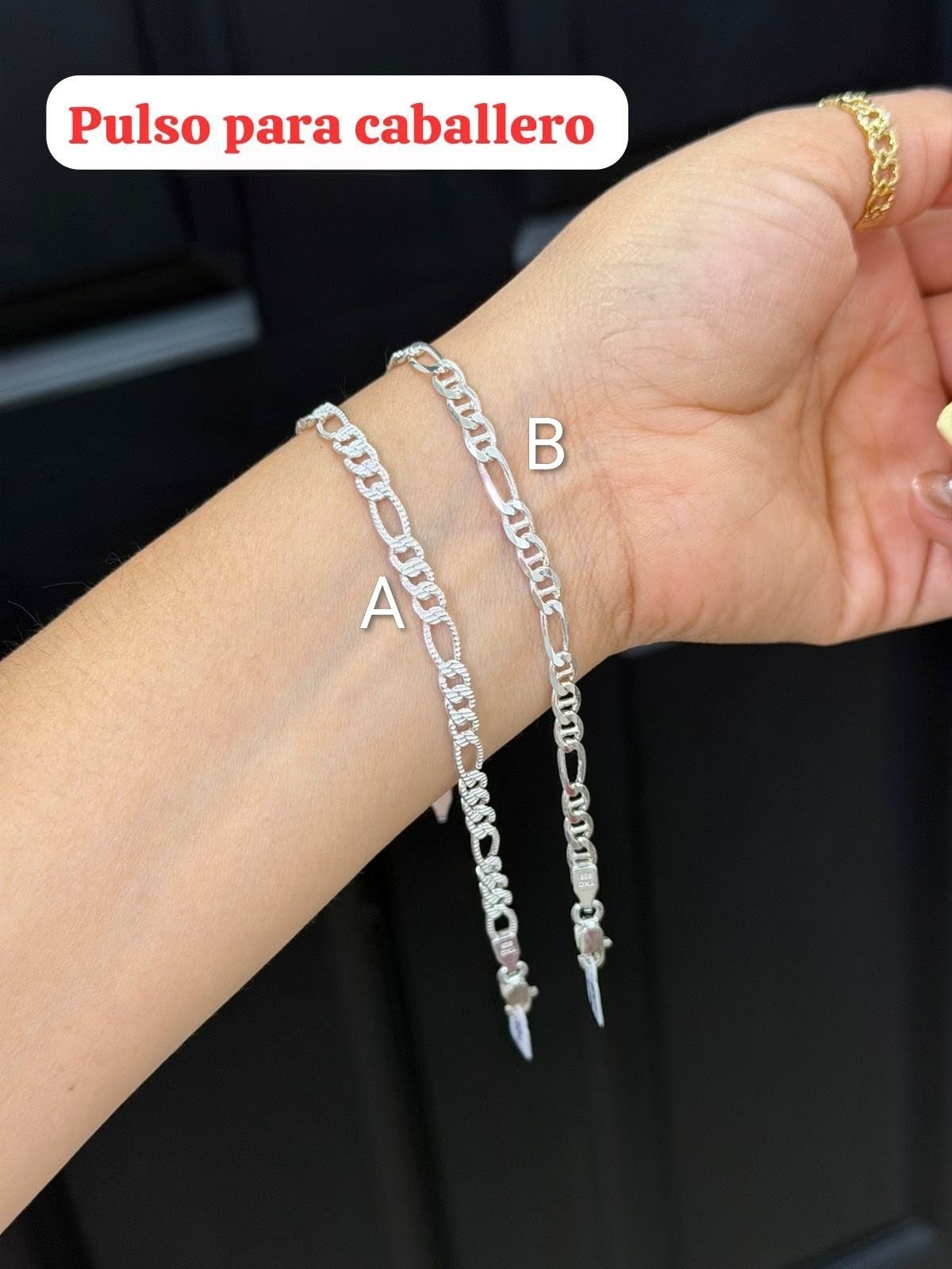 Pulsera para caballero de plata