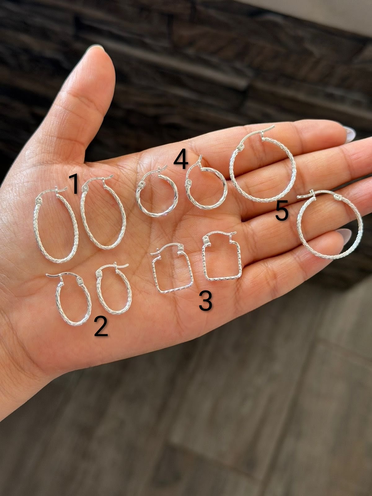 Arracadas de plata diferentes modelos