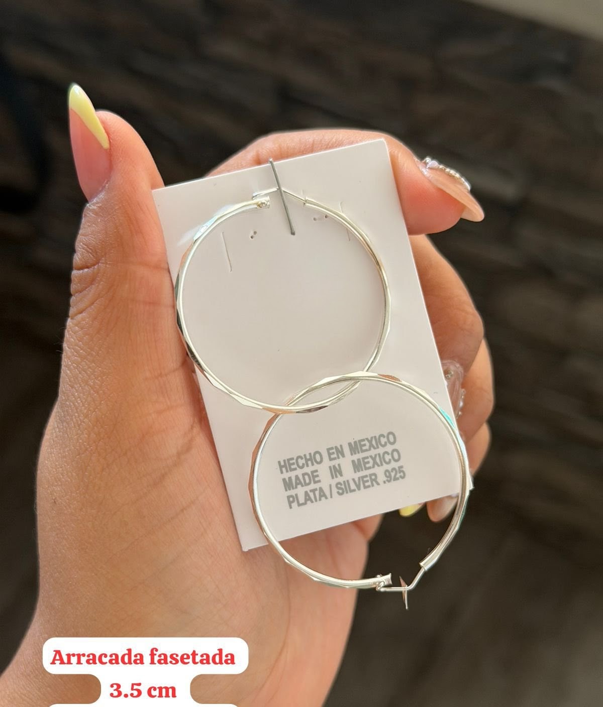 Arracadas de Plata 3.5 cm