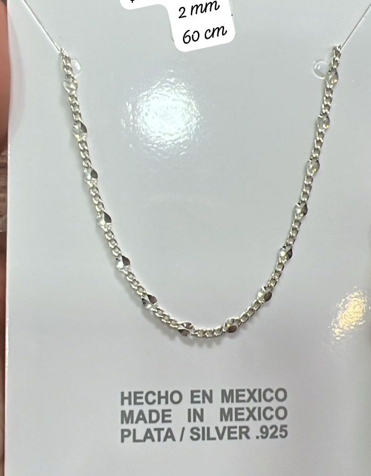 Cadena de Plata .925 60 cm 2 mm