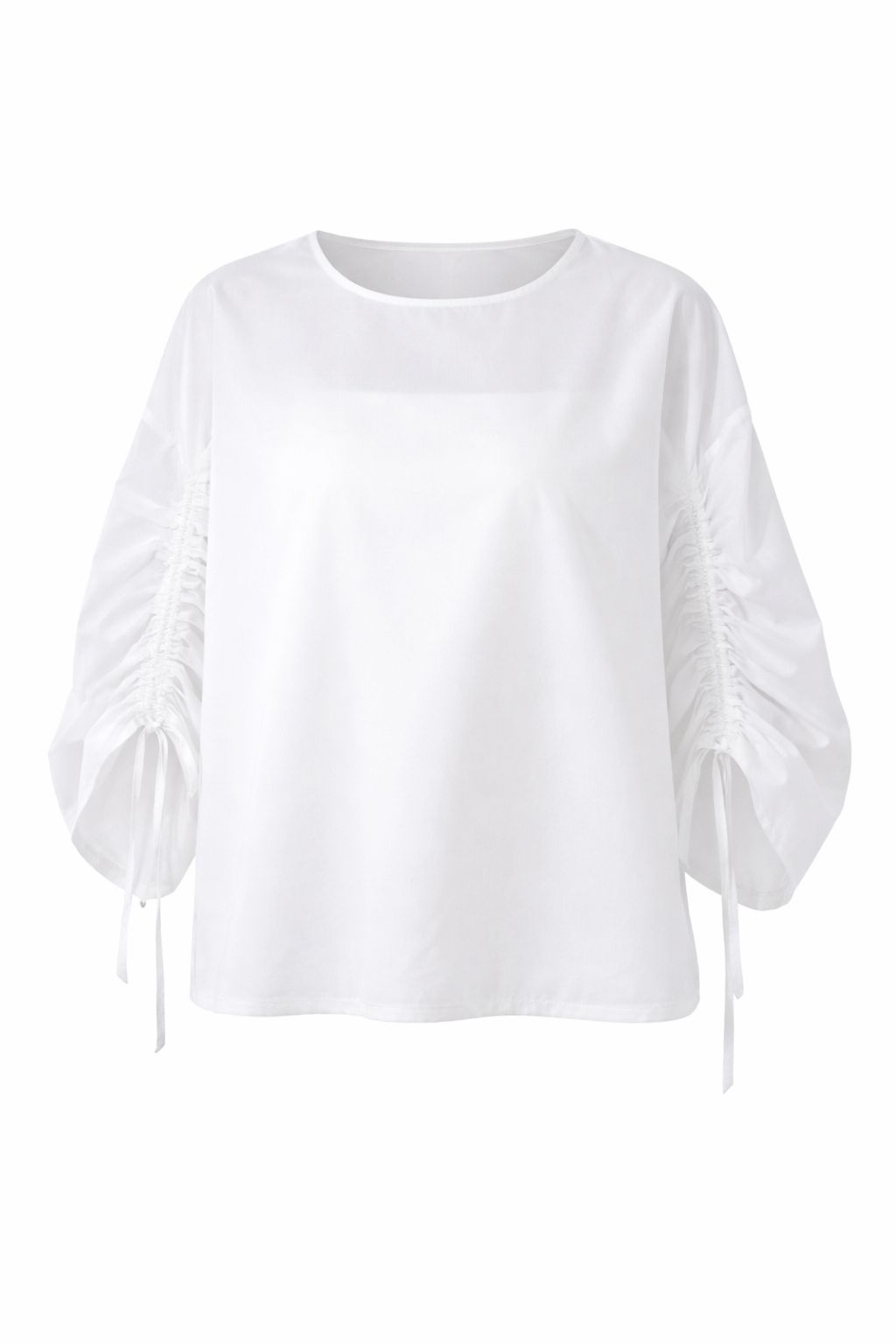 White Balloon Sleeve Top